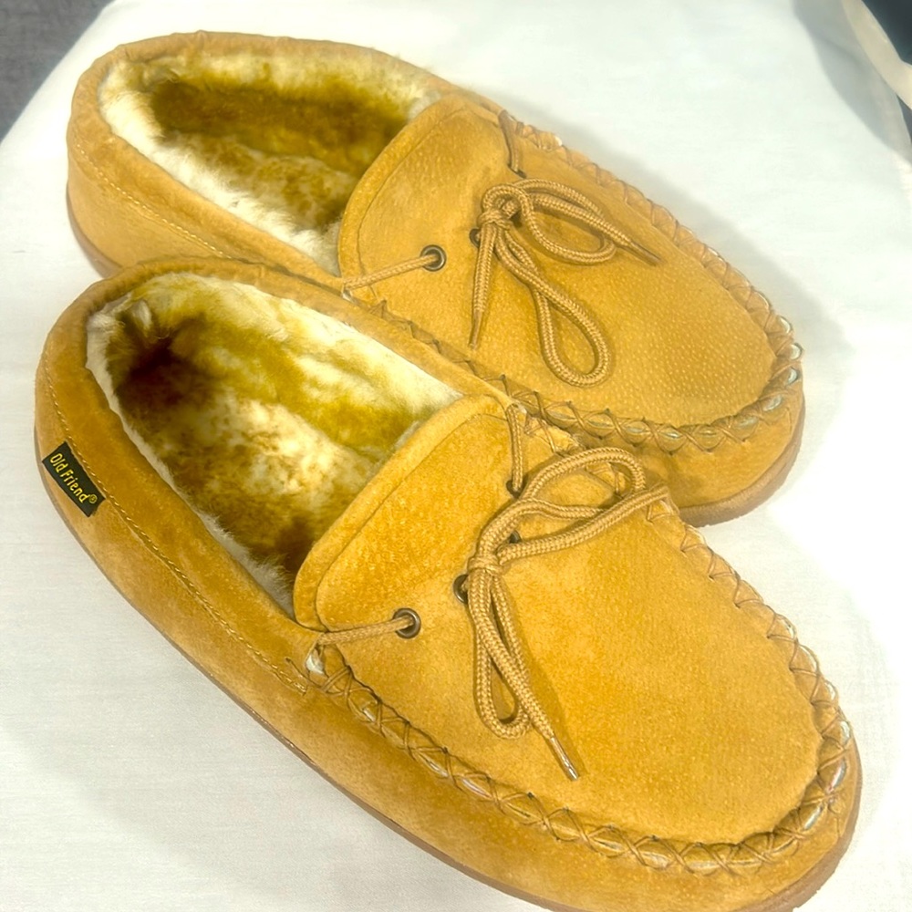 New Old Friends Slippers - Removable Sheepskin, rubber outer sole- leather upper